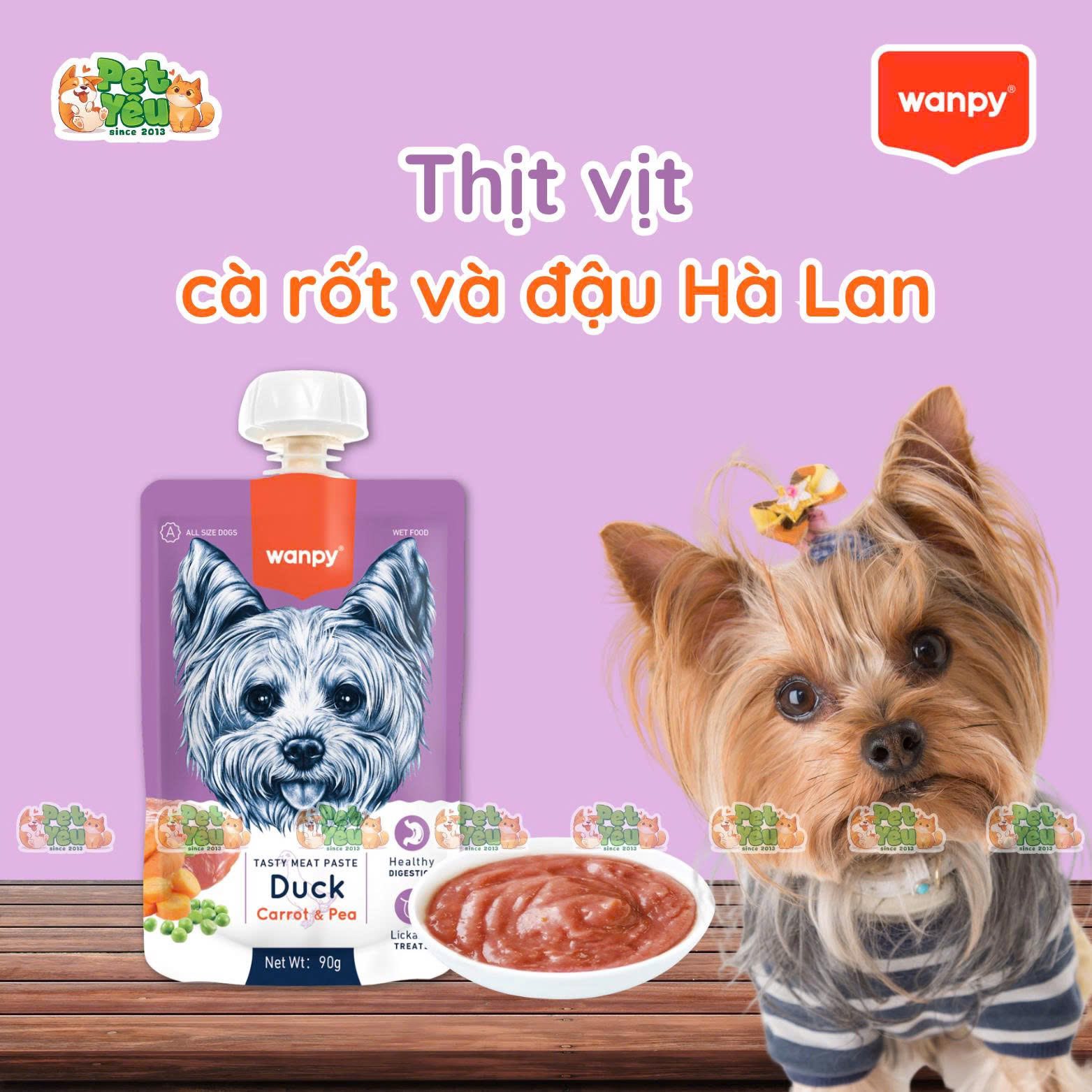 Súp Thưởng Cho Chó WANPY Nắp Vặn 90G