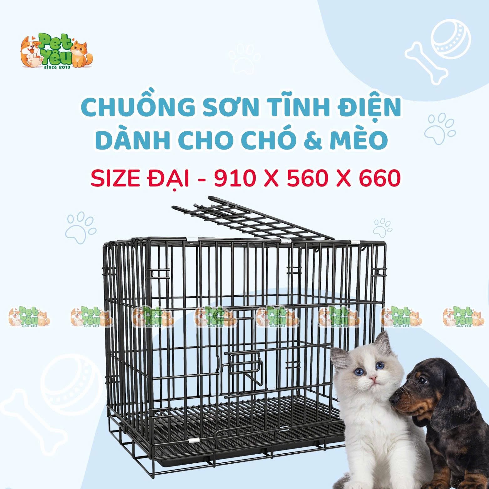 Chuồng Tĩnh Điện dành cho chó & mèo đủ size