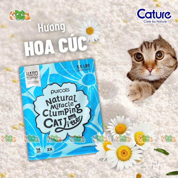 Cát sắn Purcat Natural Miracle cho mèo - Túi 5,5L