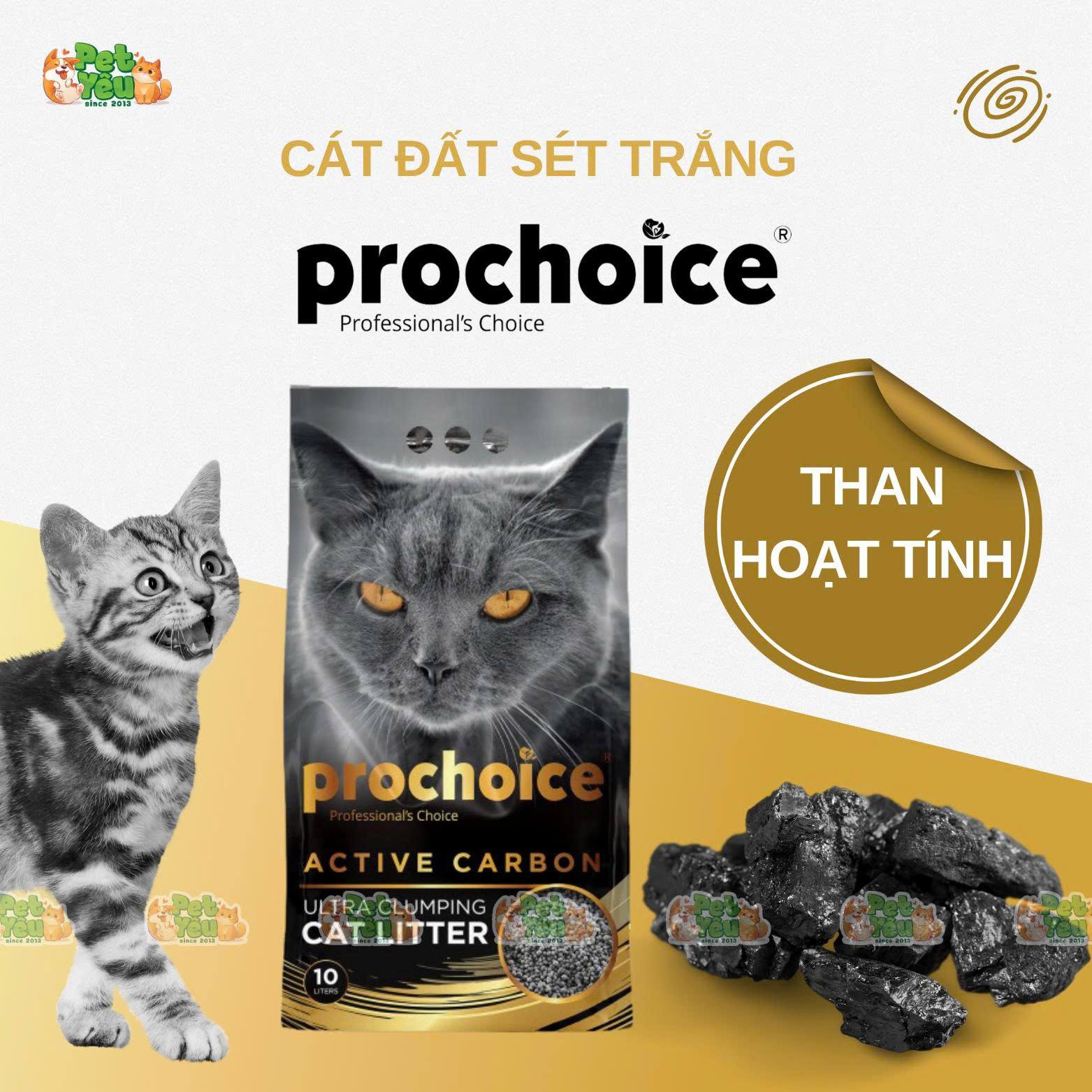Cát đất sét trắng Prochoice dành cho mèo - Túi 10L