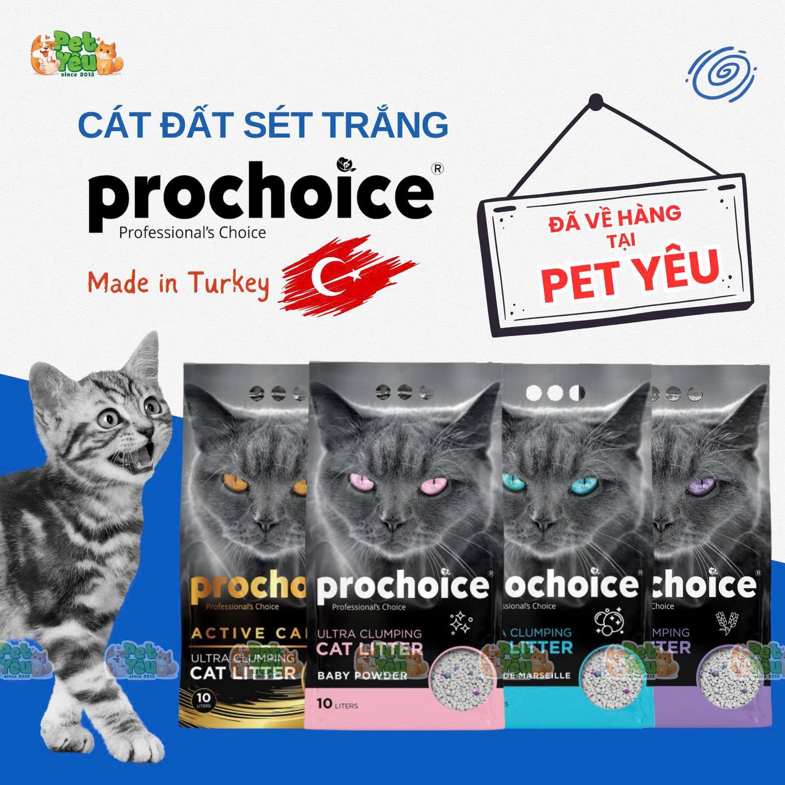 Cát đất sét trắng Prochoice dành cho mèo - Túi 10L