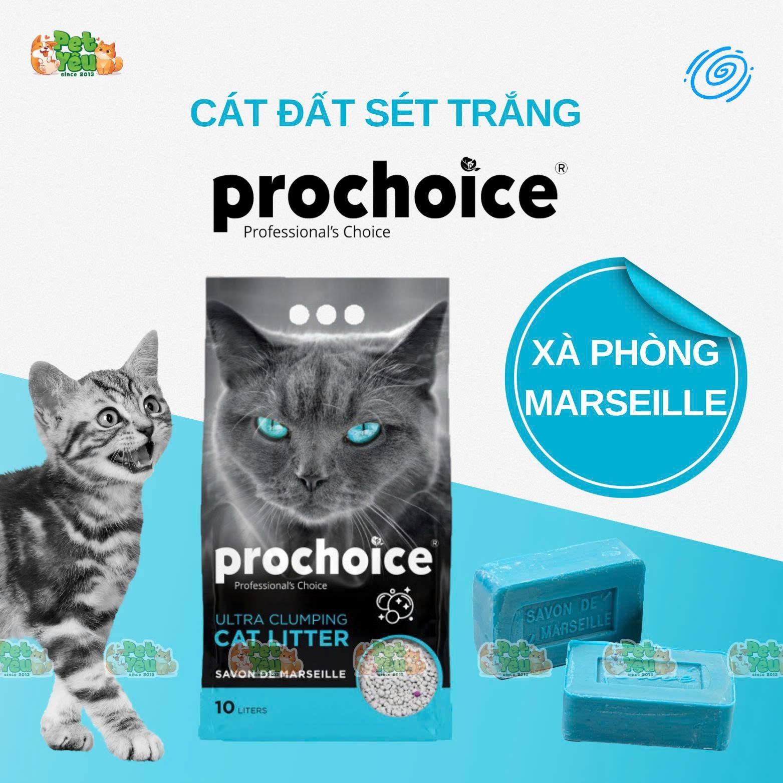 Cát đất sét trắng Prochoice dành cho mèo - Túi 10L