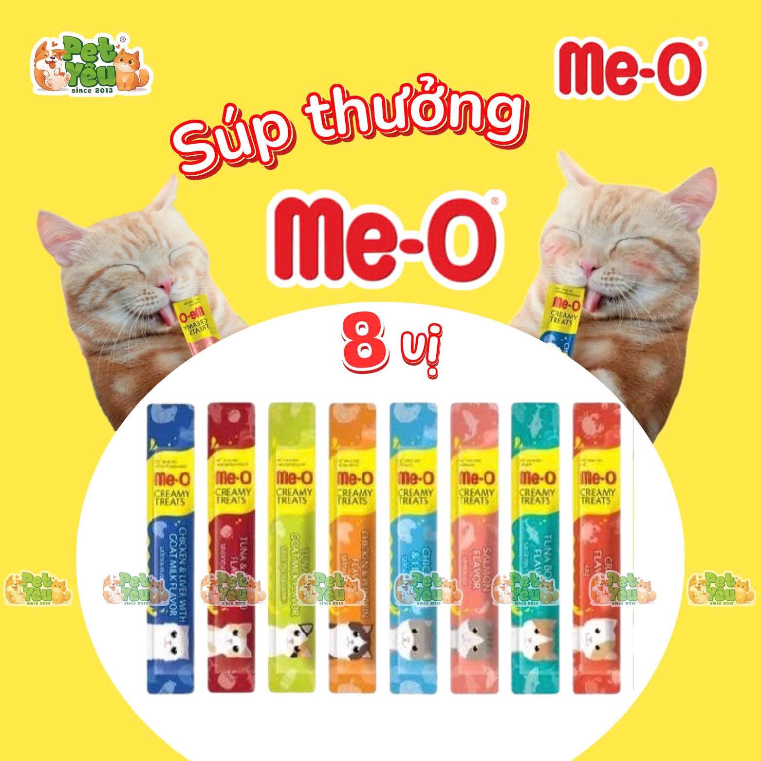 Súp thưởng dạng kem cho mèo ME-O Creamy Treats- Gói 60G (4 Que x15G)