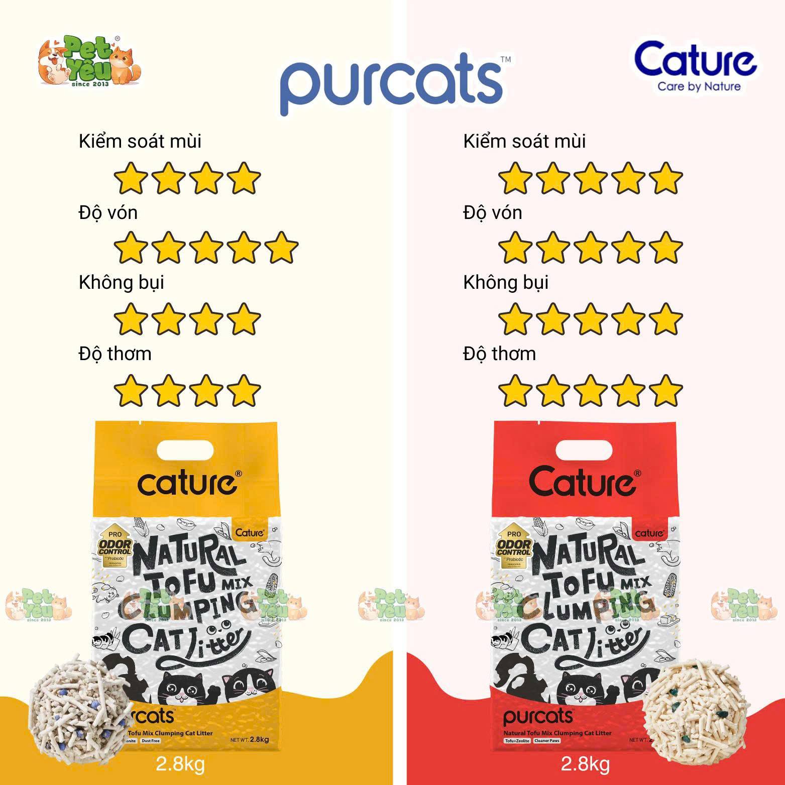 Cát đậu nành Cature Natural Tofu Clumping Cat Litter - Hương Sữa