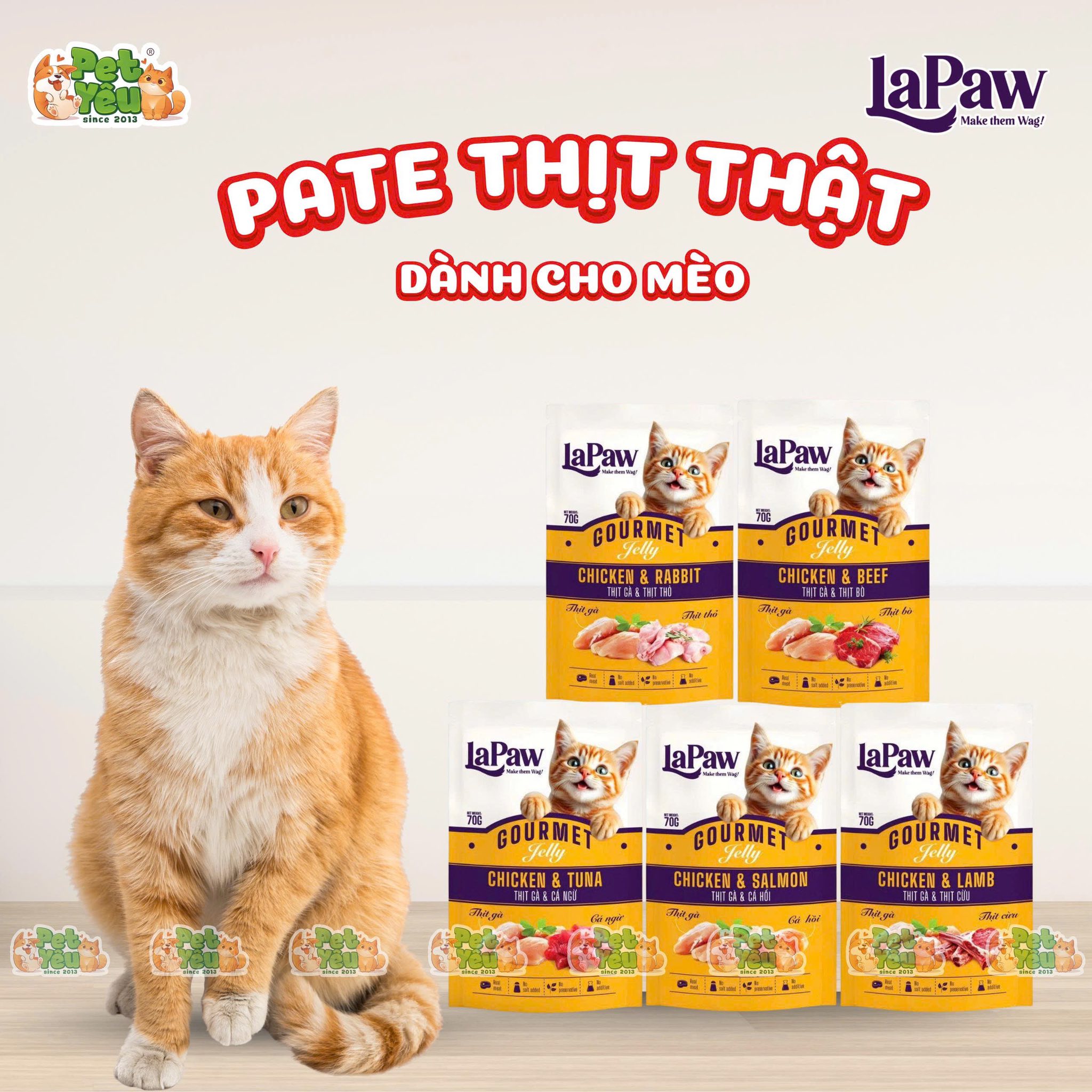 Pate cho mèo LaPaw 70G