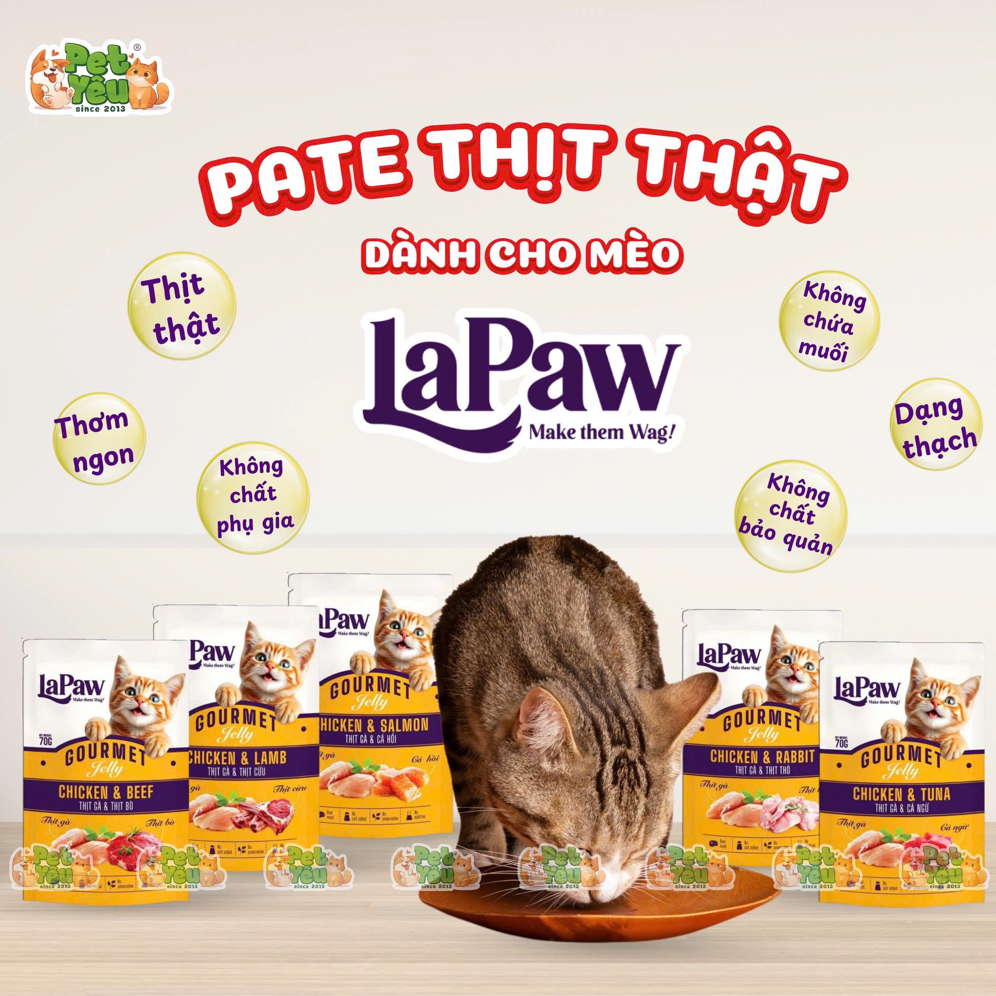 Pate cho mèo LaPaw 70G