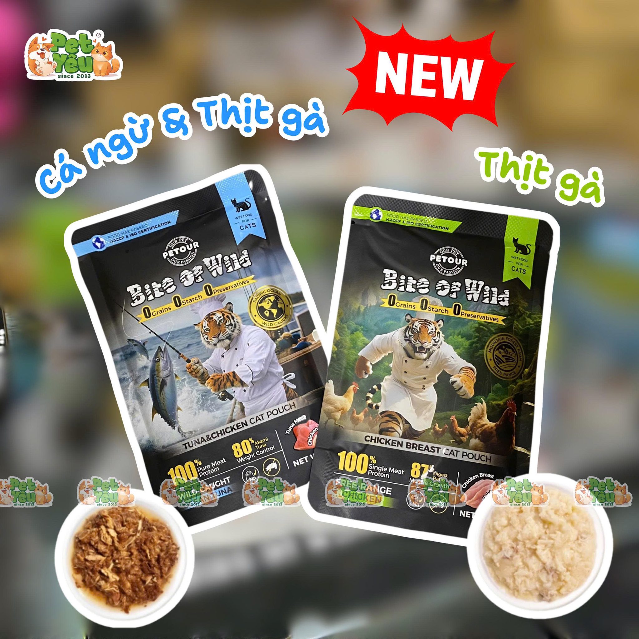 Pate mèo Bite Of Wild Dòng Giàu Protein + Ít Chất Béo (Túi 70g)