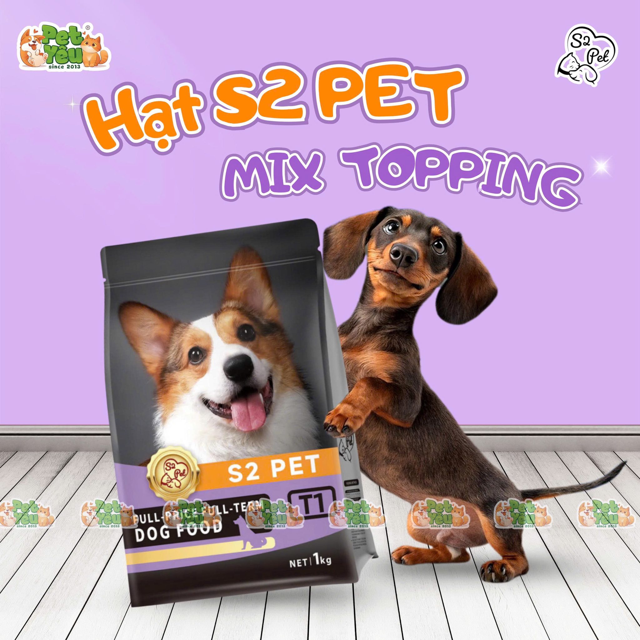 Hạt cho chó S2PET T1 Mix Topping 
