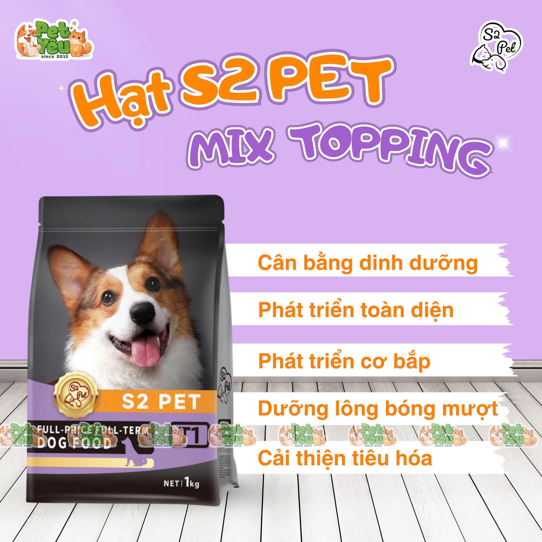 Hạt cho chó S2PET T1 Mix Topping 
