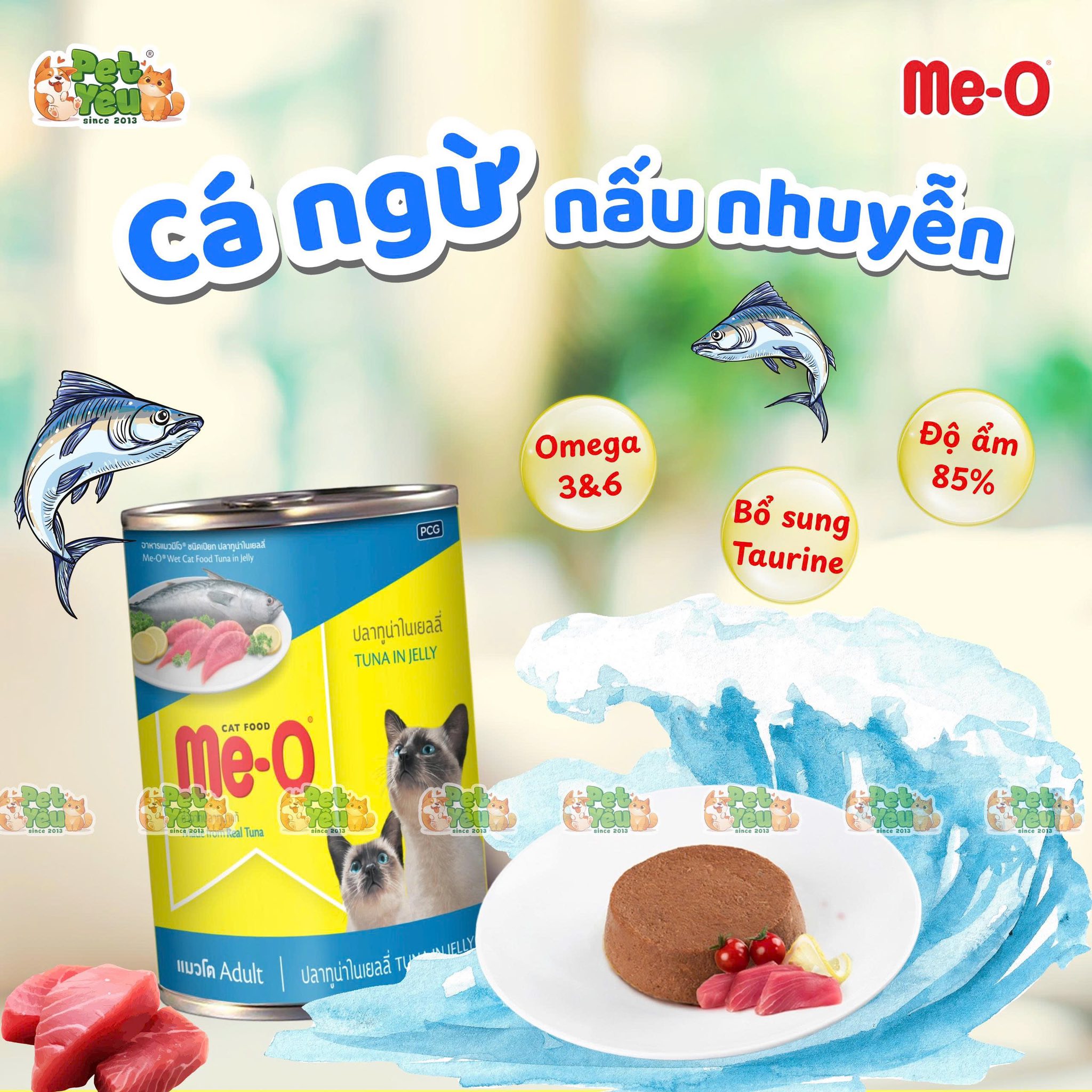 Pate cho mèo ME-O lon 400g