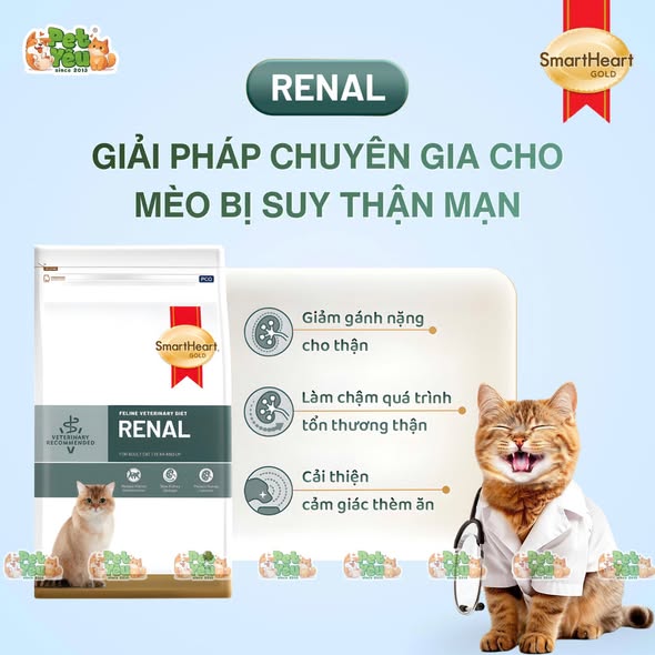 HẠT SMARTHEART RENAL- CHO MÈO SUY THẬN MÃN