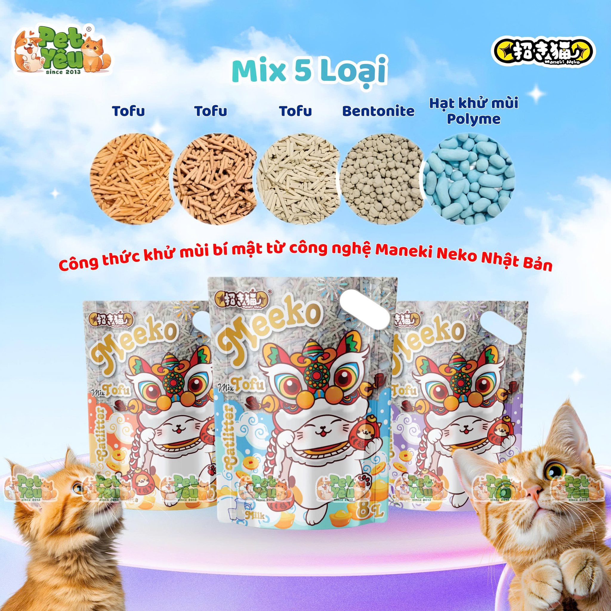 Cát đậu nành MEEKO MIX 