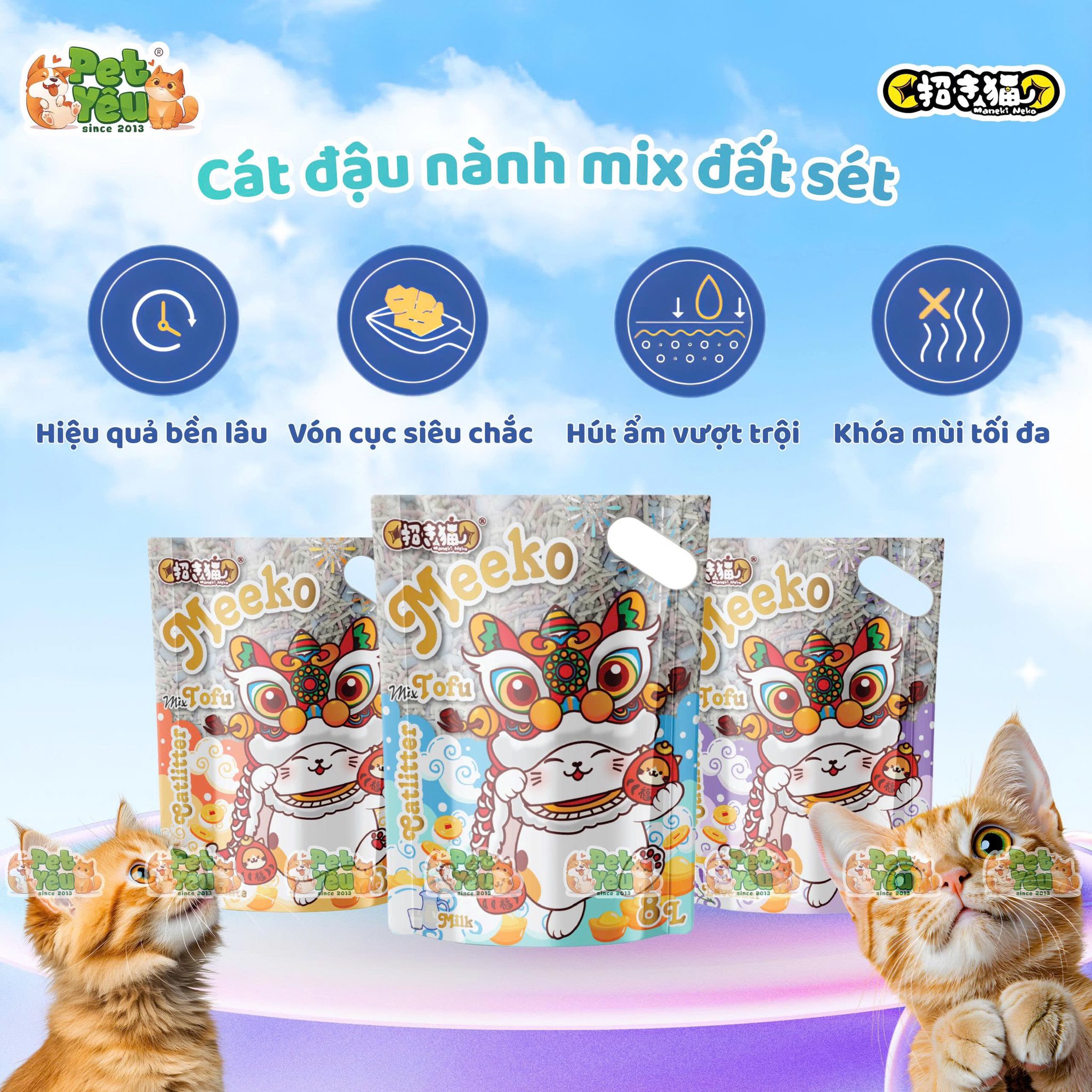 Cát đậu nành MEEKO MIX 