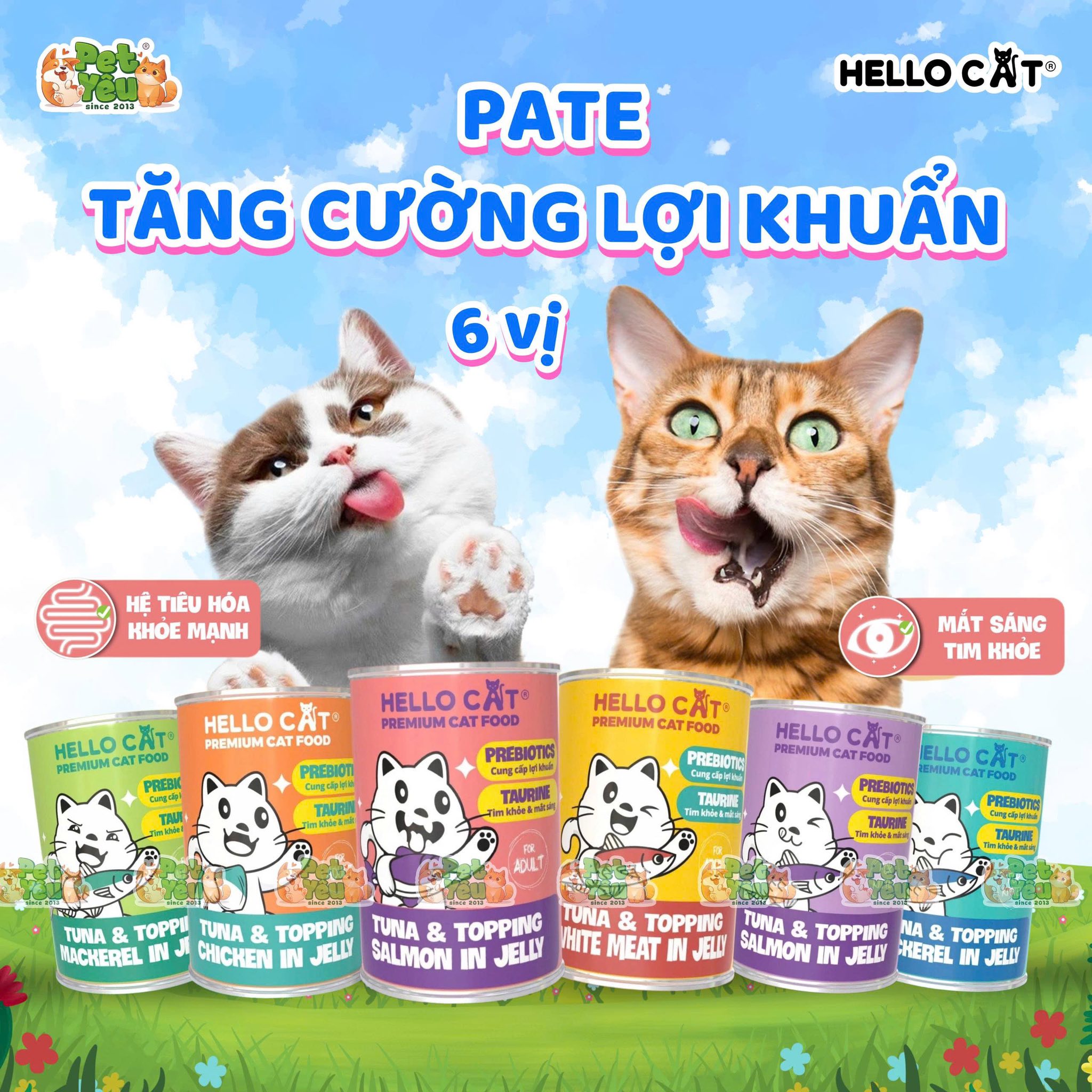 Pate cho mèo HELLO CAT lon 400g