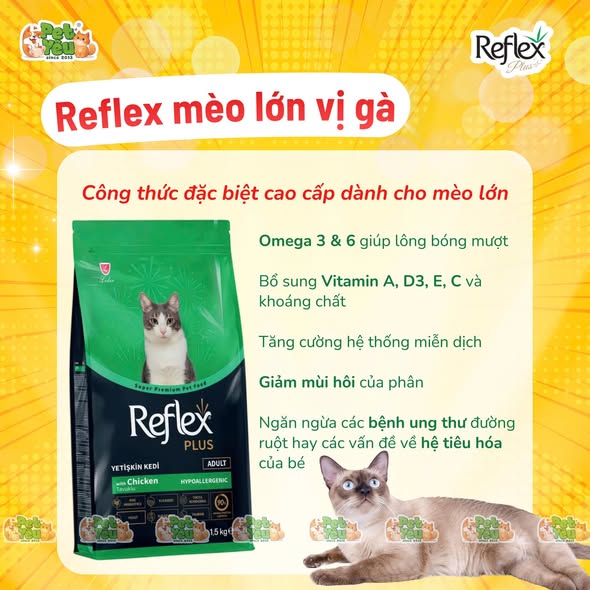  Thức ăn Hạt Reflex cho mèo từ Thổ Nhĩ Kỳ