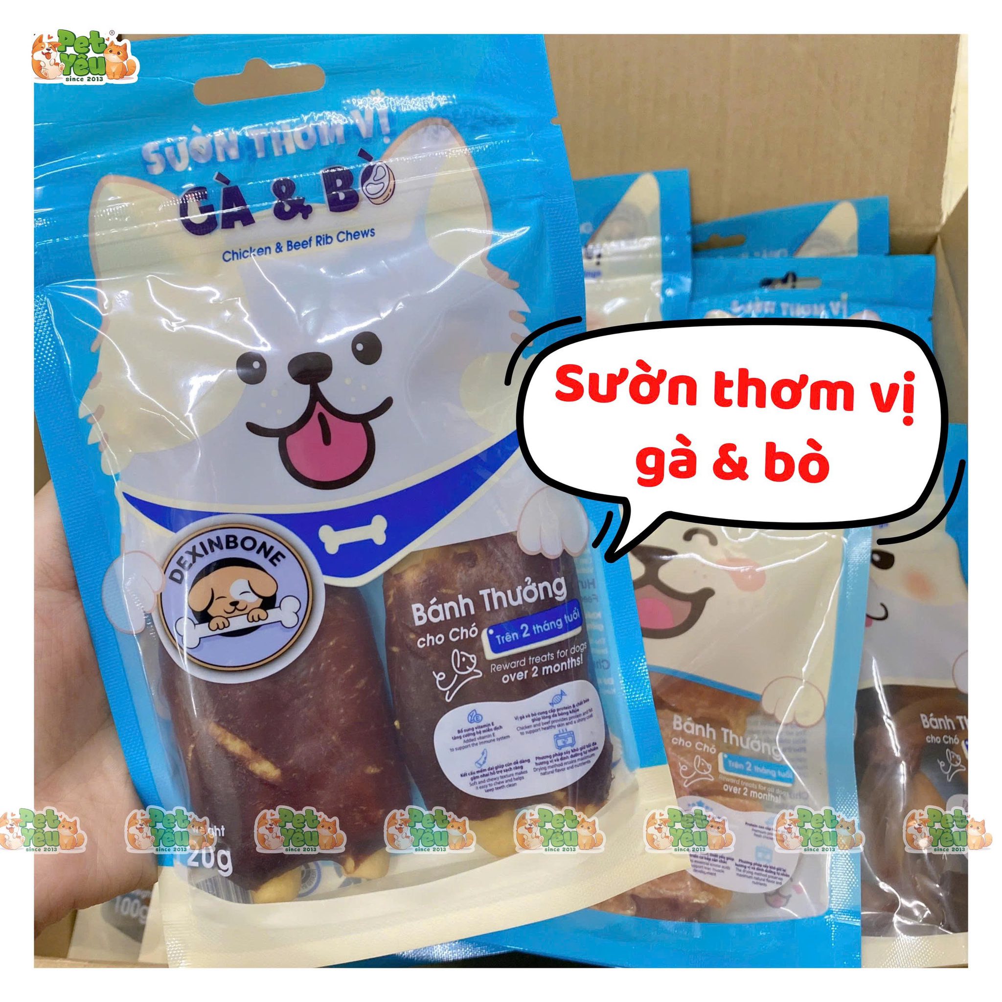 Snack Sạch Răng DEXINBONE cho Chó & Mèo trên 2 tháng tuổi