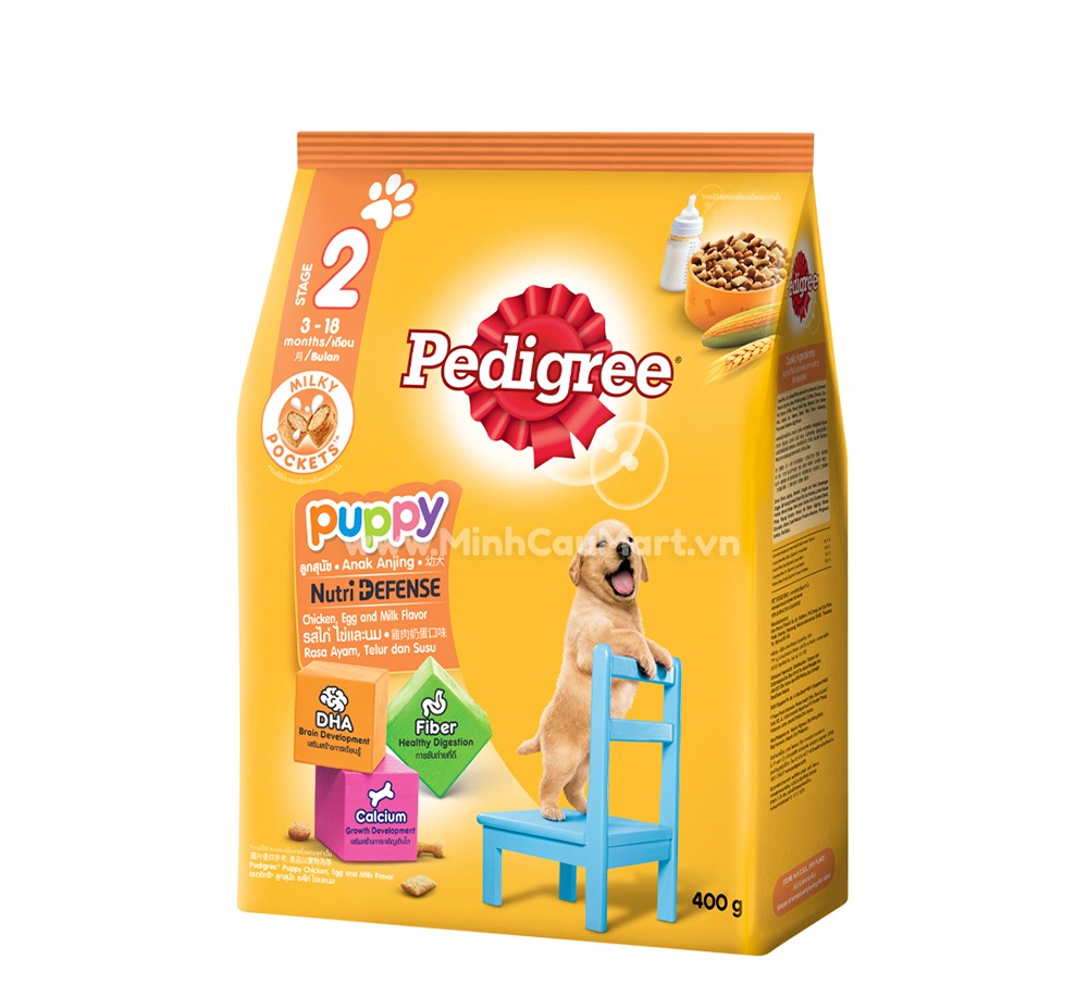 Thức ăn hạt Pedigree dành cho chó con - Túi 400Gr - 2,7Kg - 8Kg