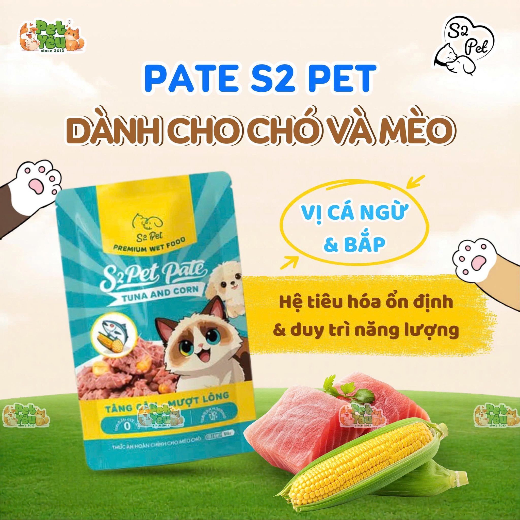 PATE S2PET DÀNH CHO CHÓ & MÈO - 85G