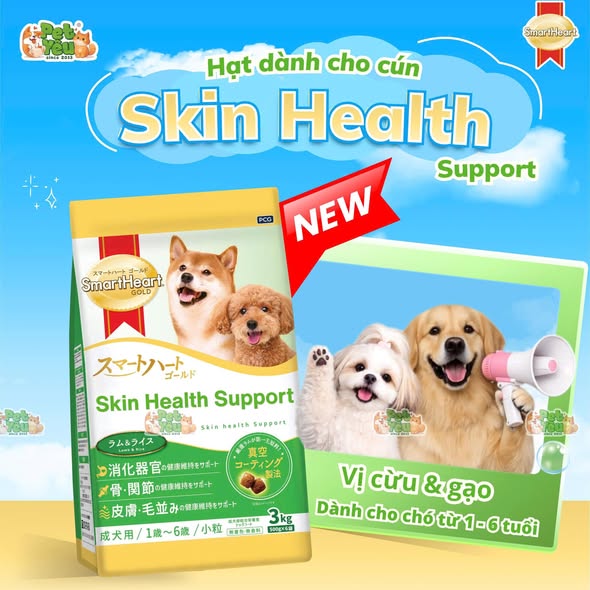 Hạt SmartHeart Gold Skin Health Support cho chó - Túi 1Kg