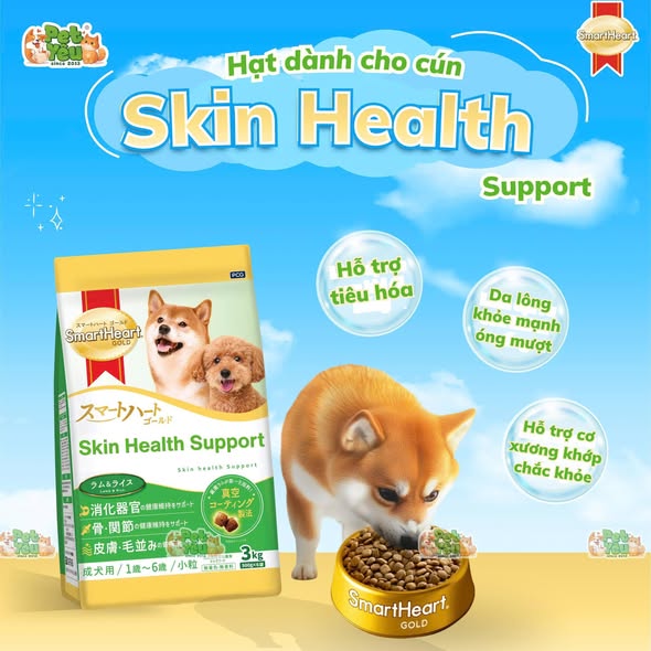 Hạt SmartHeart Gold Skin Health Support cho chó - Túi 1Kg