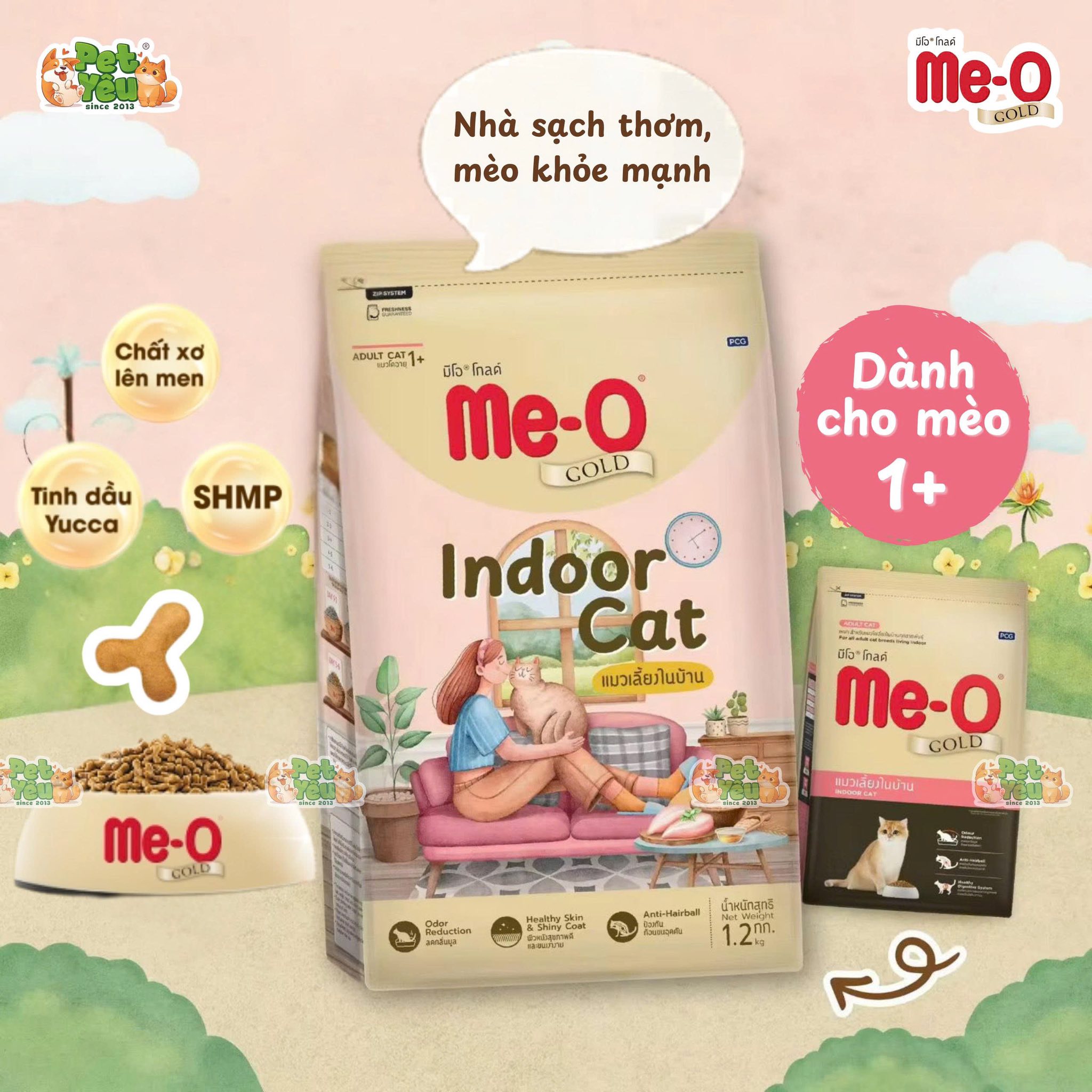 Thức ăn hạt Me-O Gold dành cho mèo mọi lứa tuổi