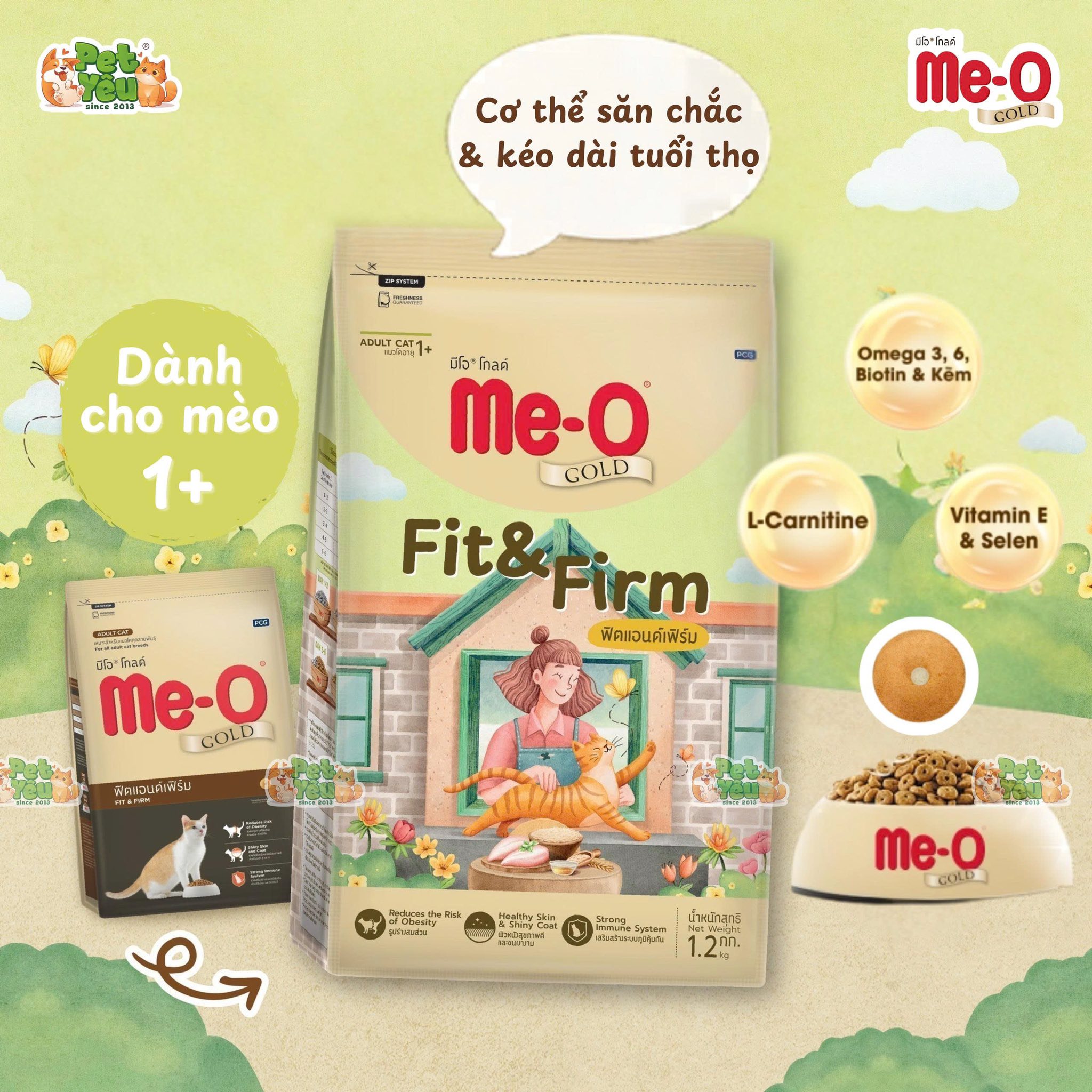 Thức ăn hạt Me-O Gold dành cho mèo mọi lứa tuổi