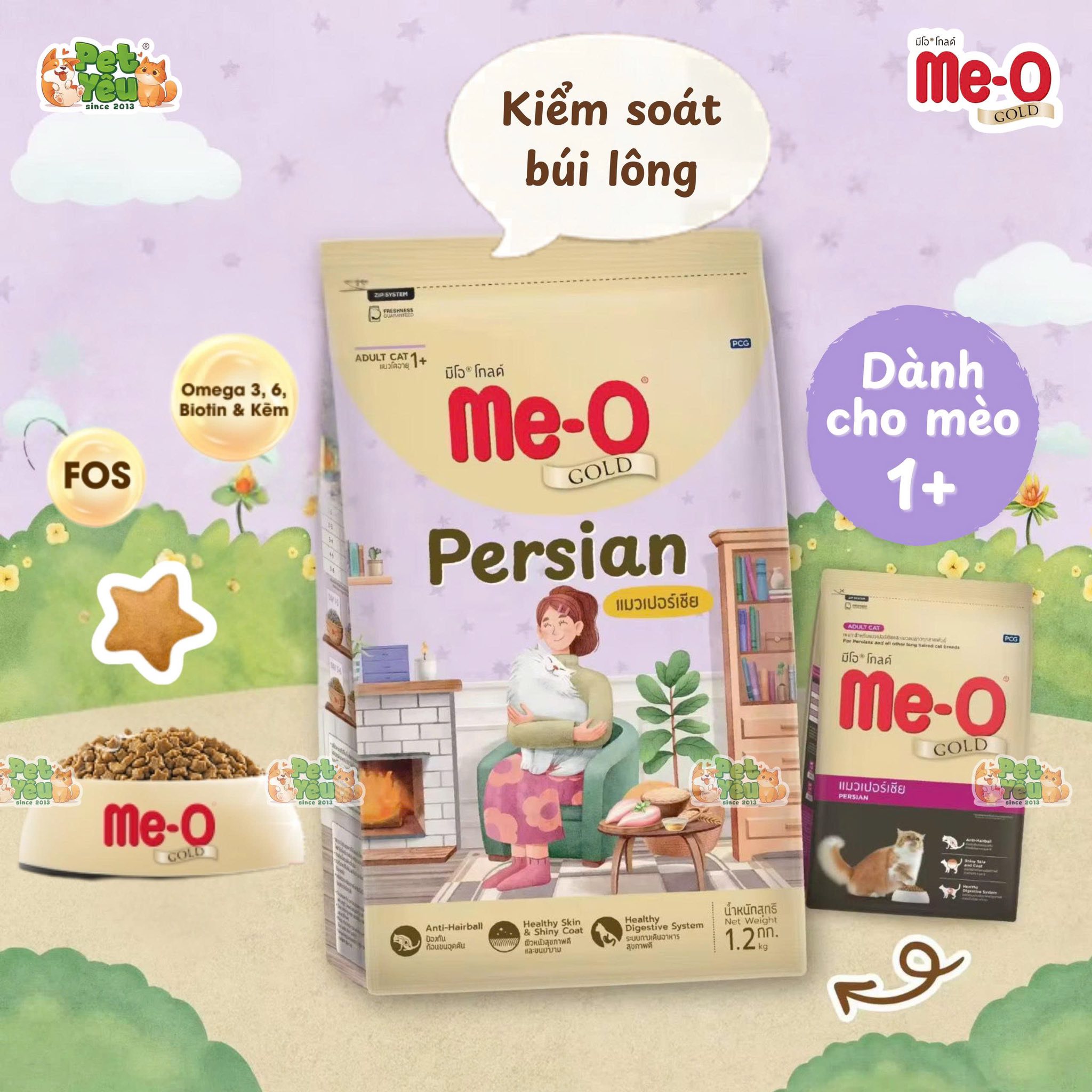 Thức ăn hạt Me-O Gold dành cho mèo mọi lứa tuổi