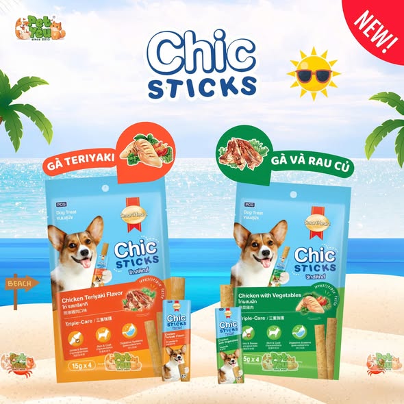 Bánh Thưởng SmartHeart Chicstick Cho Chó - 60G (4 Que x 15G)