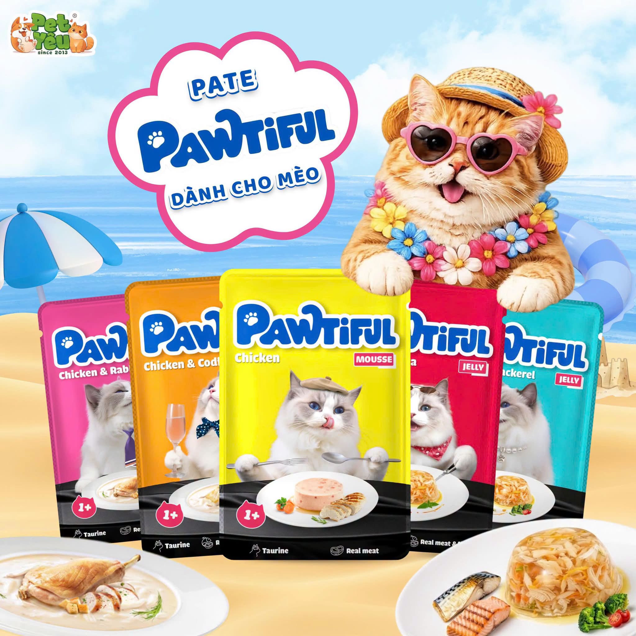 Pate Pawtiful dành cho mèo 70G