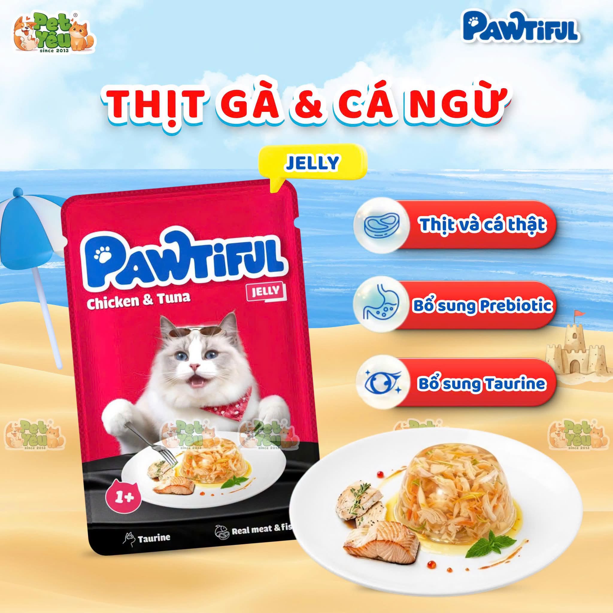 Pate Pawtiful dành cho mèo 70G