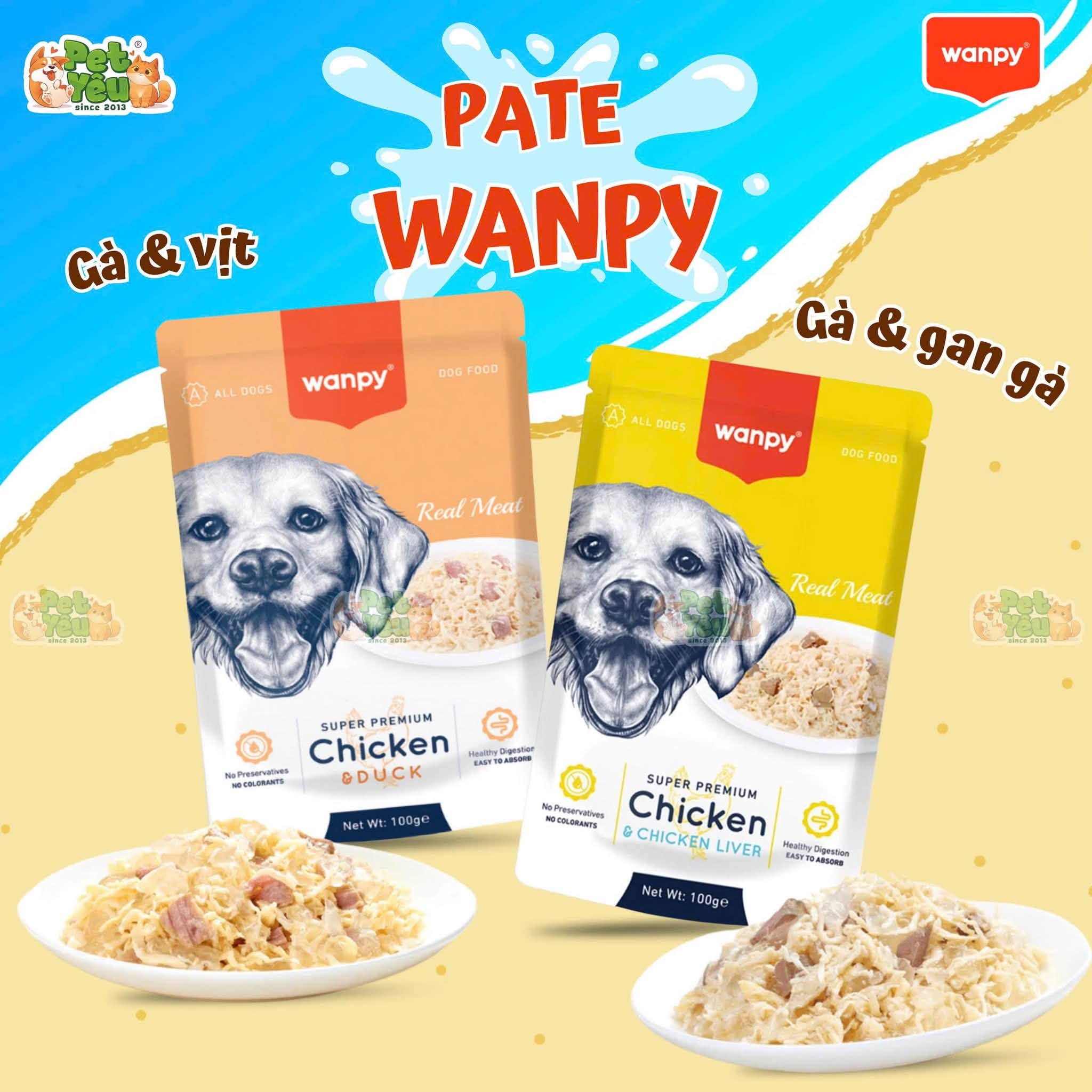 Pate Wanpy Real Meat dành cho chó - 100G