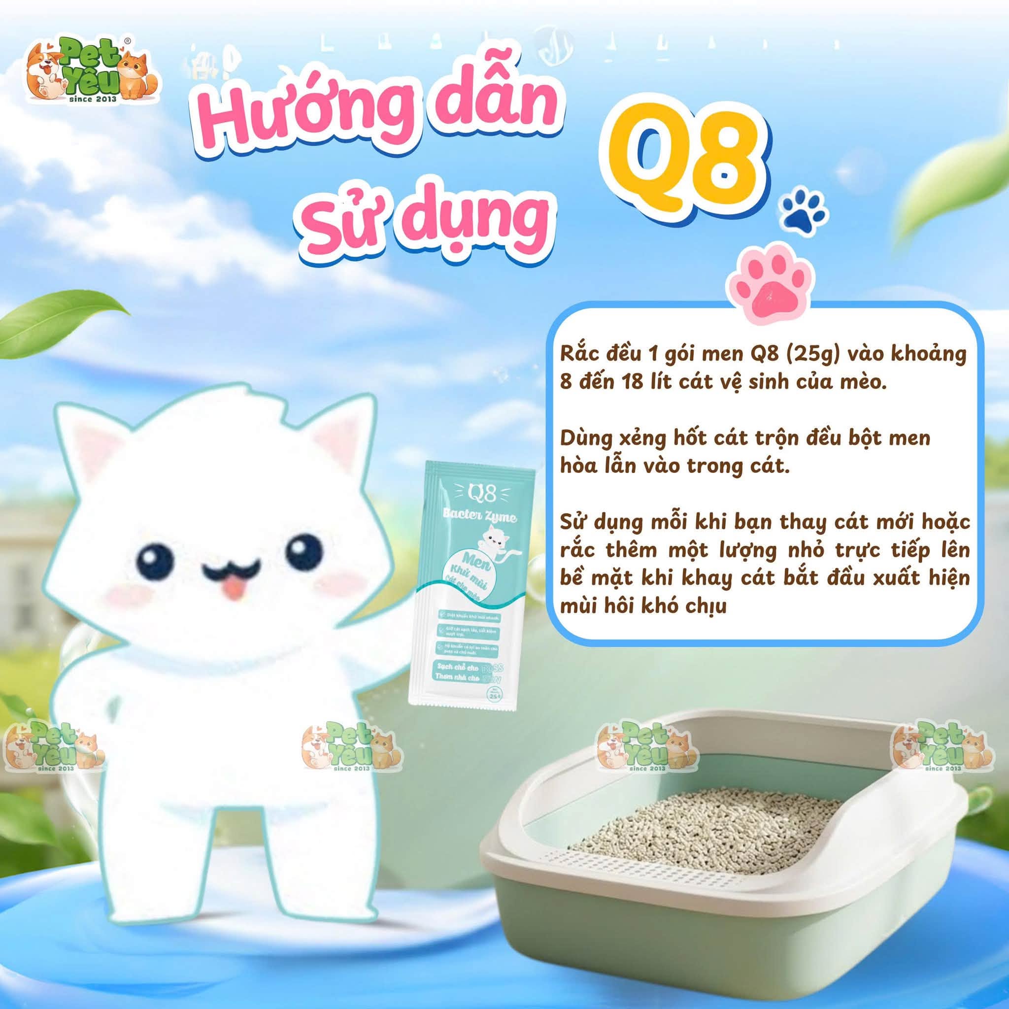 Men Khử Khuẩn Q8 Cho Mèo