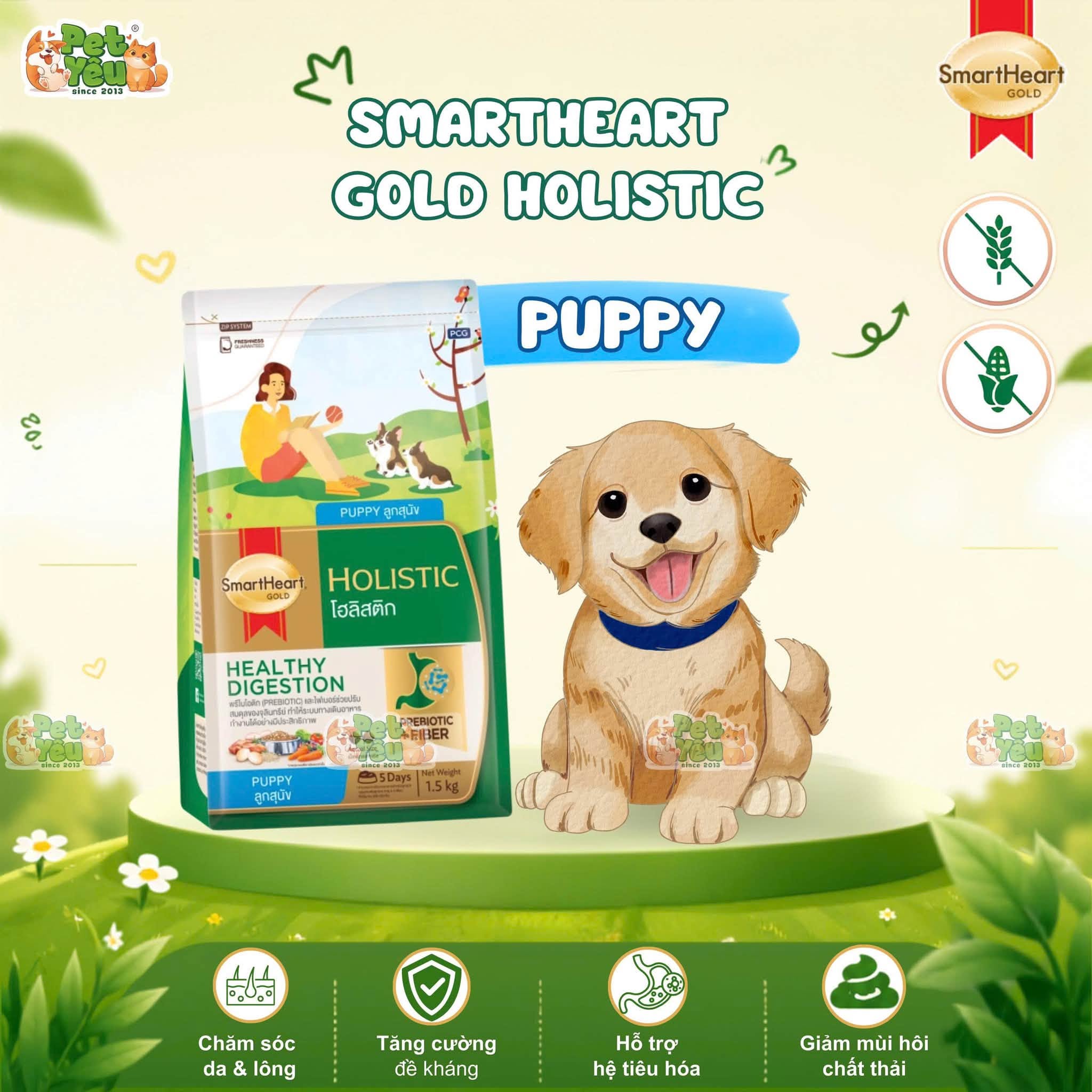 Hạt Cho Chó Smartheart Gold Holistic Giảm Vết Ố Mắt
