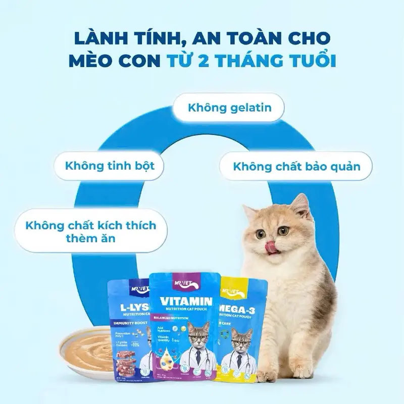 Pate cho mèo MR.VET - Gói 70G 
