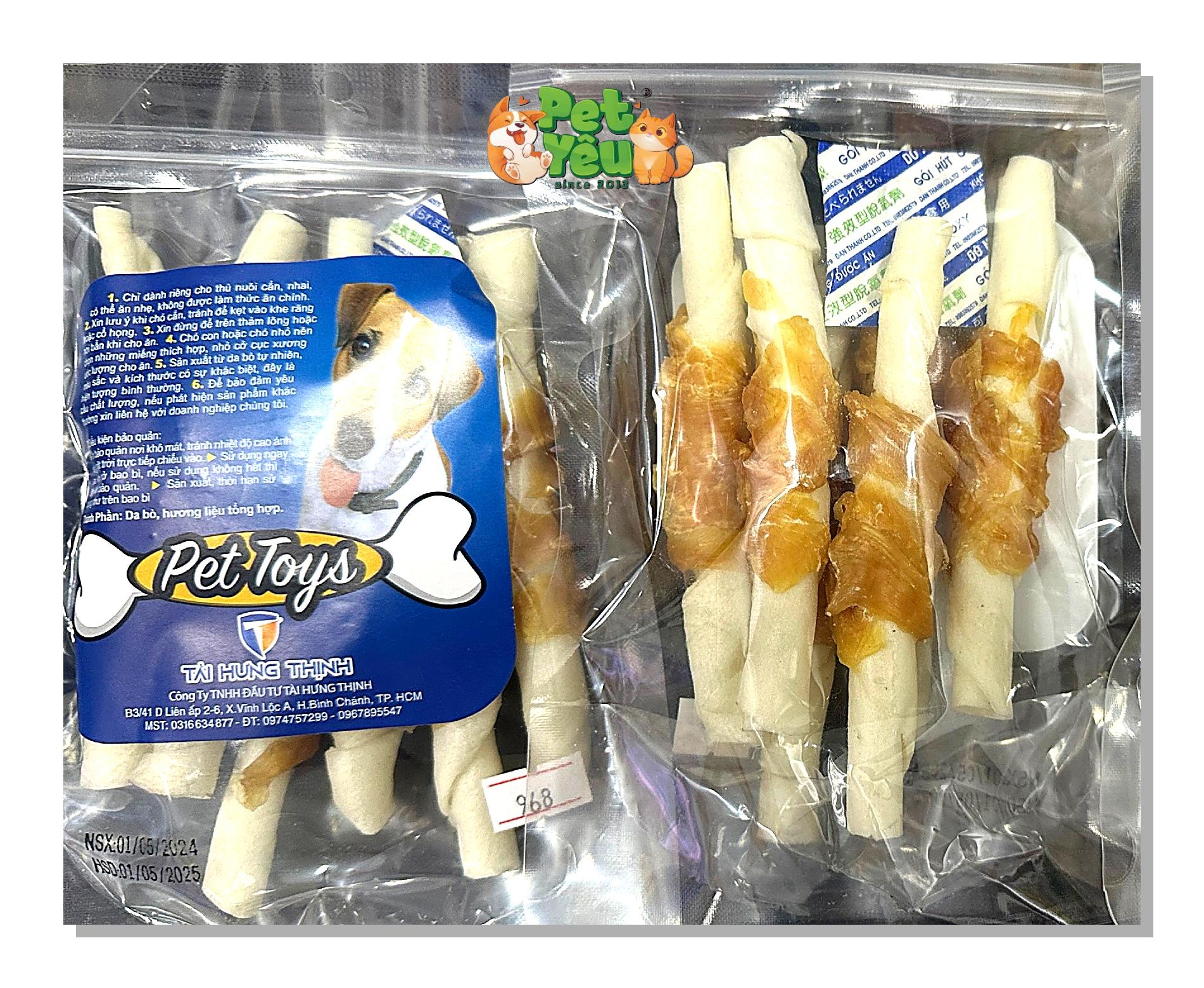 Xương Gặm Da Bò Tài Hưng Thịnh Cho Cún Cưng