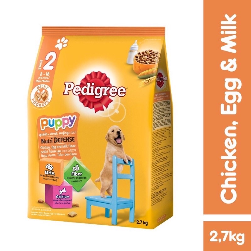 Thức ăn hạt Pedigree dành cho chó con - Túi 400Gr - 2,7Kg - 8Kg