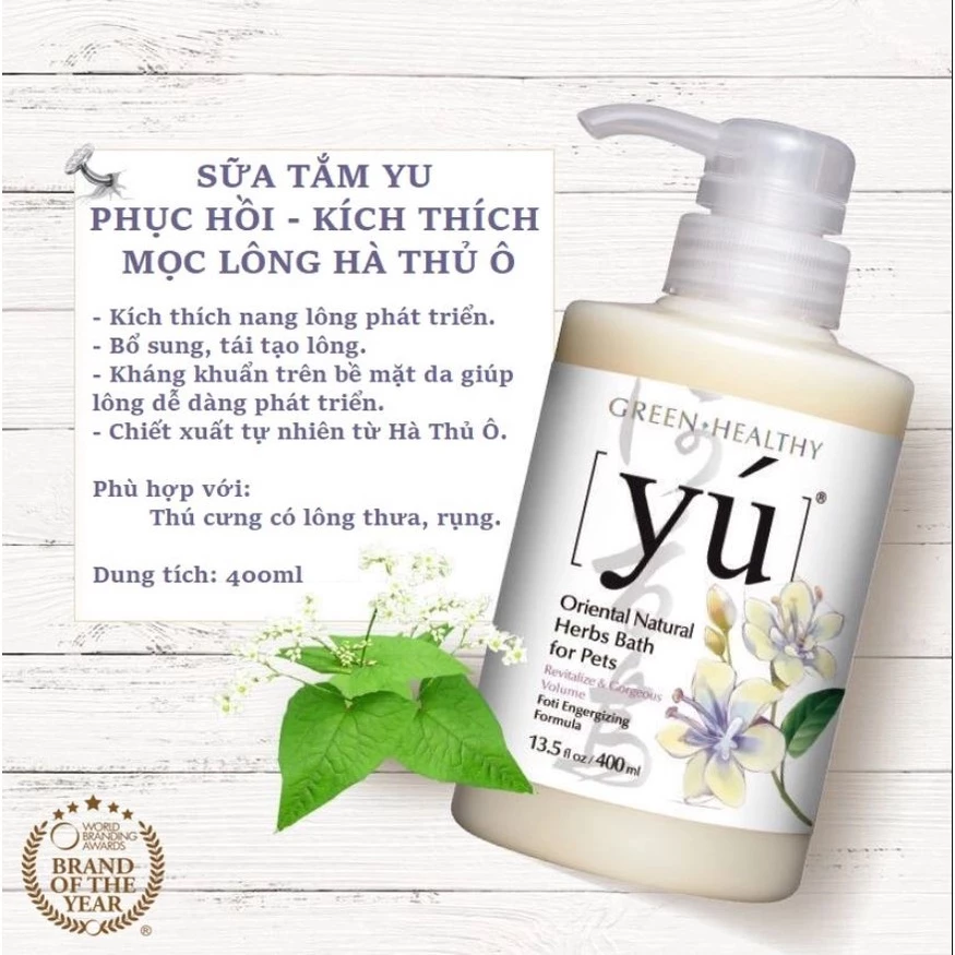 Sữa tắm Yú Spa cho chó mèo siêu thơm nhập khẩu từ Đài Loan