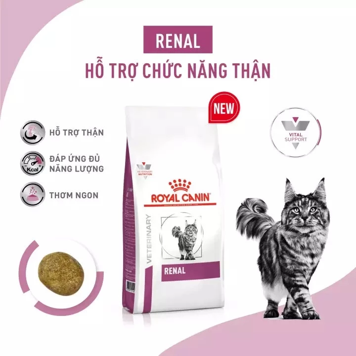 Thức ăn hạt  Royal Canin Renal hỗ trợ trị sỏi thận cho mèo