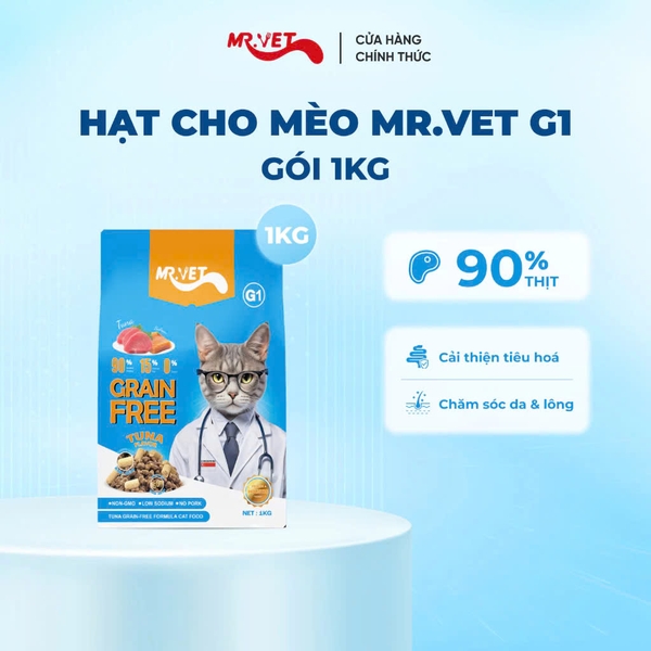 Thức ăn hạt MR.VET dành cho mèo đến từ Singapore