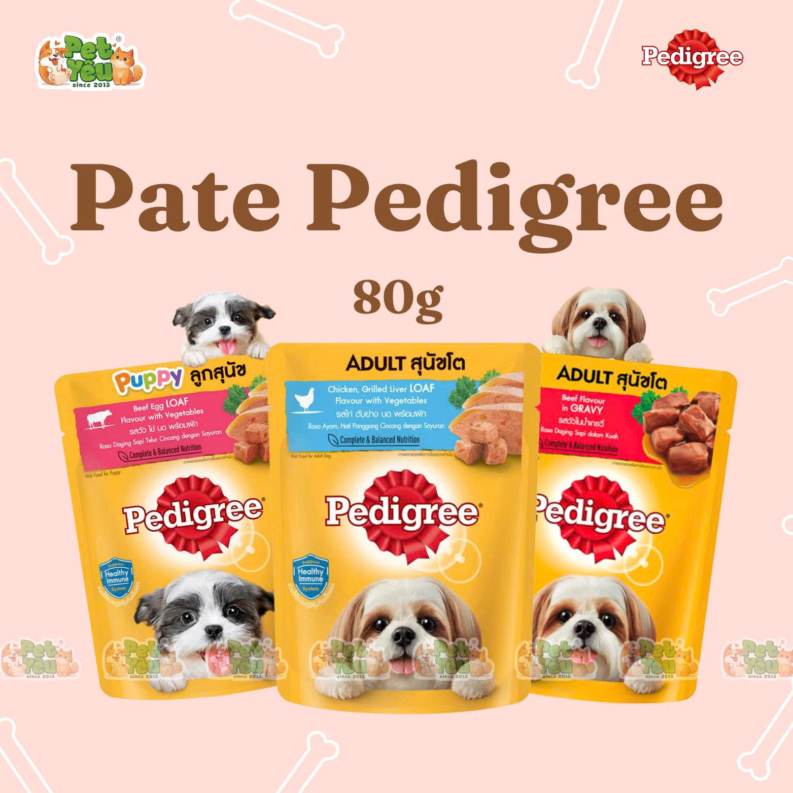 Pate cho chó Pedigree 80g