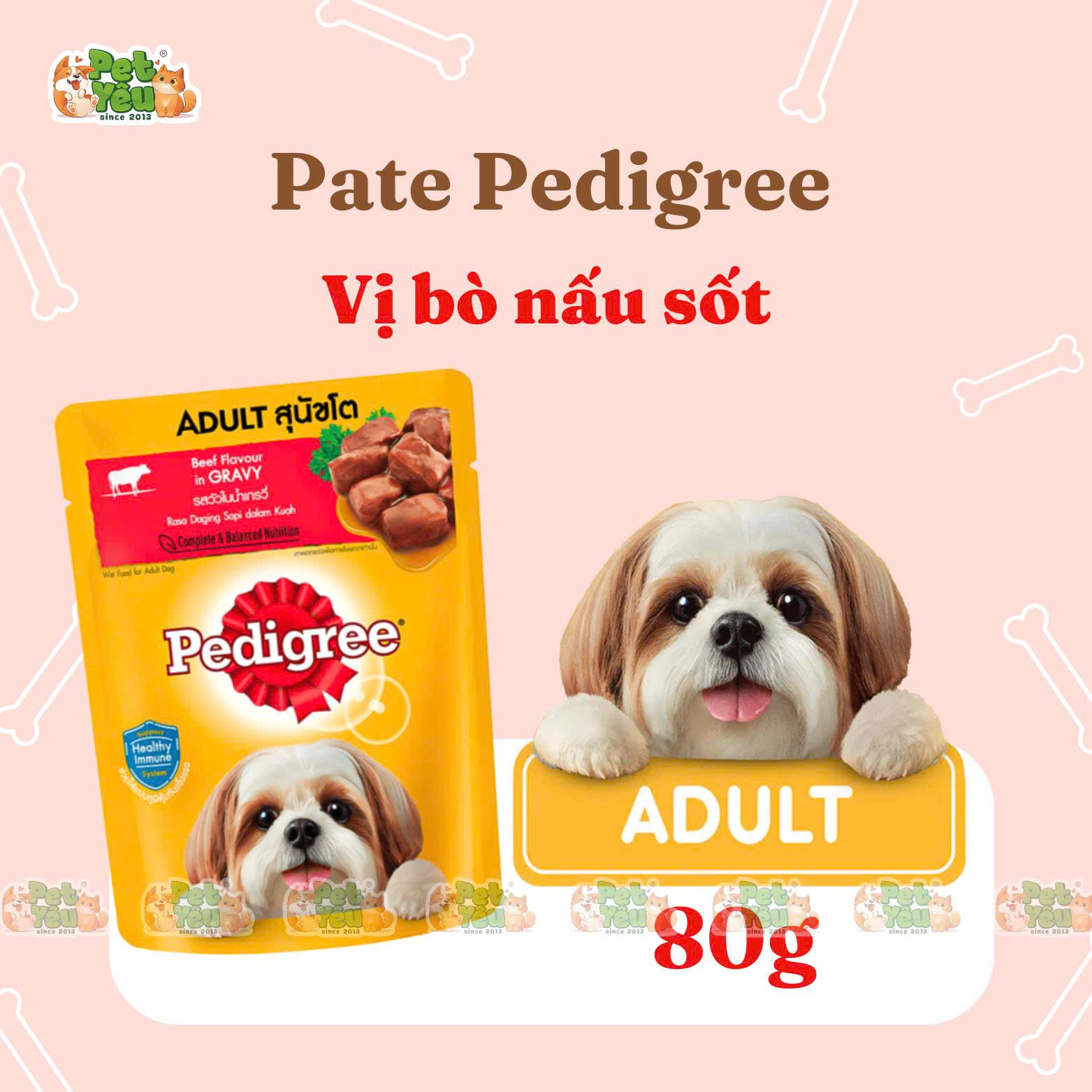 Pate cho chó Pedigree 80g