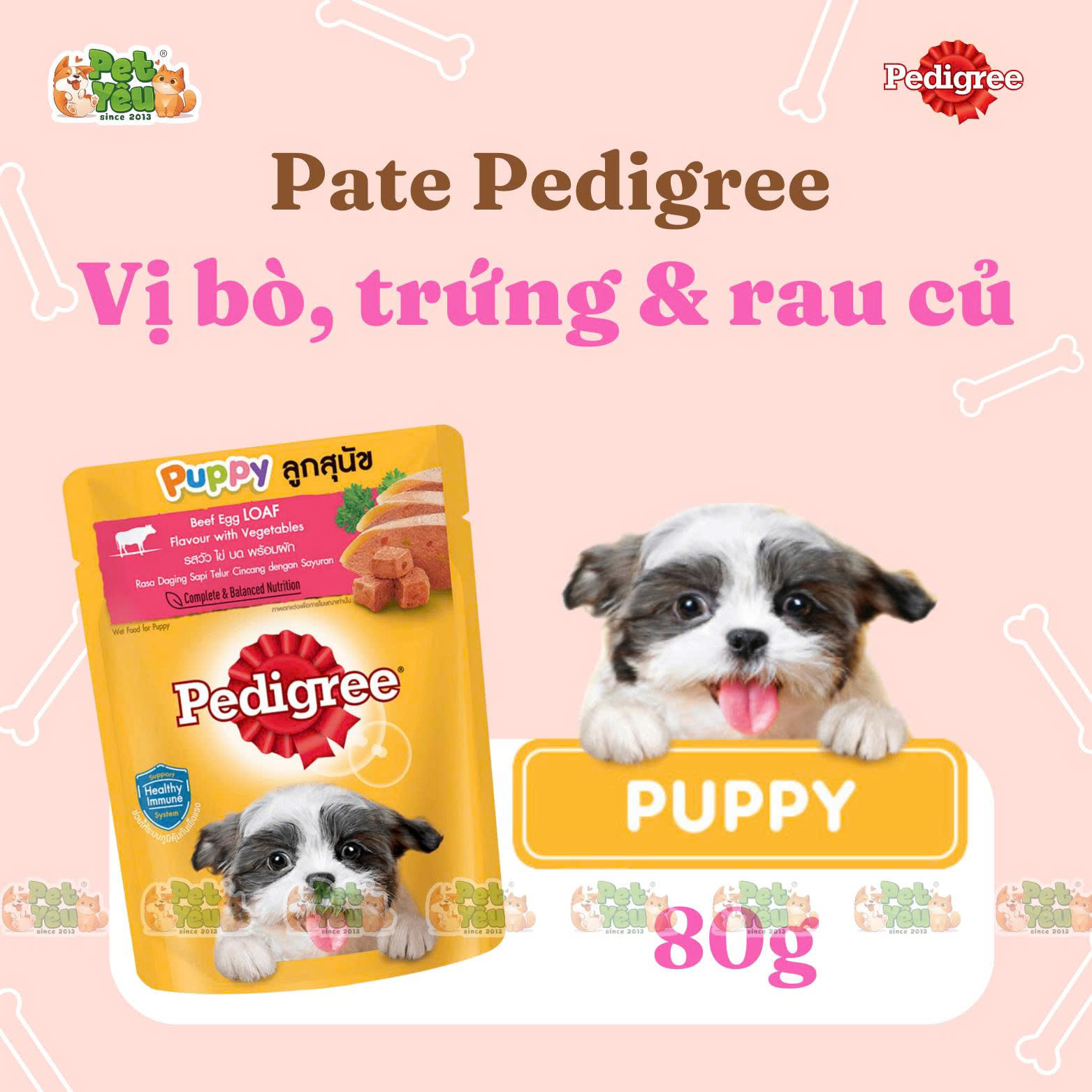 Pate cho chó Pedigree 80g