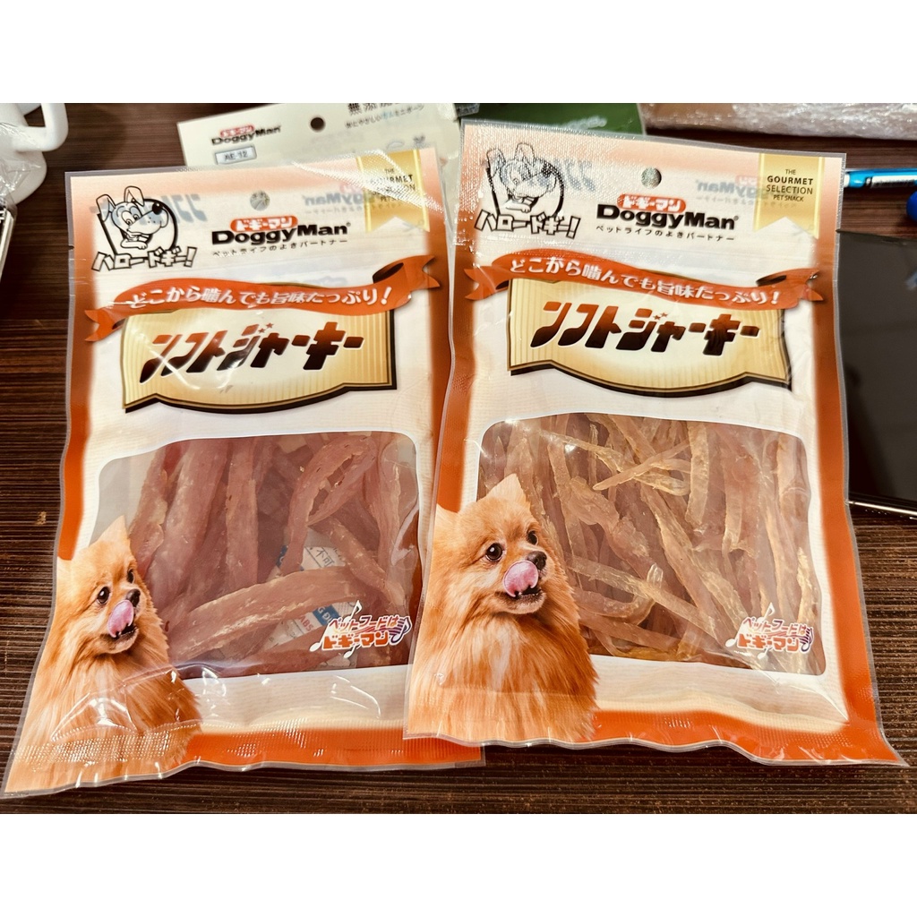 Snack Thịt Gà Sấy Dẻo Doggy Man cho cún cưng- Túi 80G