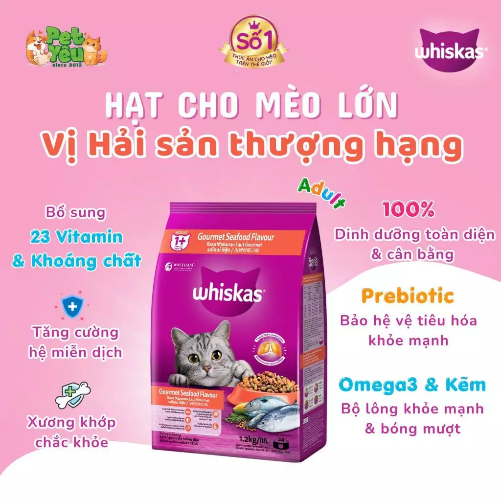 THỨC ĂN HẠT WHISKAS CHO MÈO