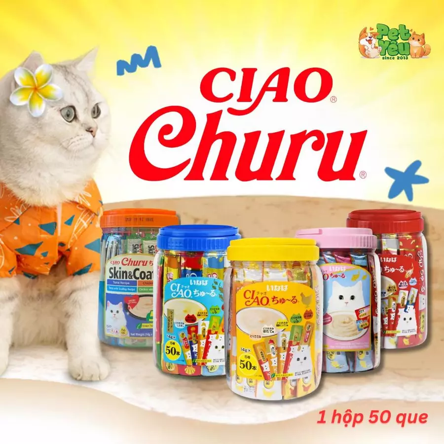Súp Thưởng Ciao Churu cho mèo-Hộp lớn