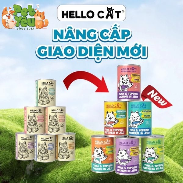 Pate cho mèo HELLO CAT lon 400g