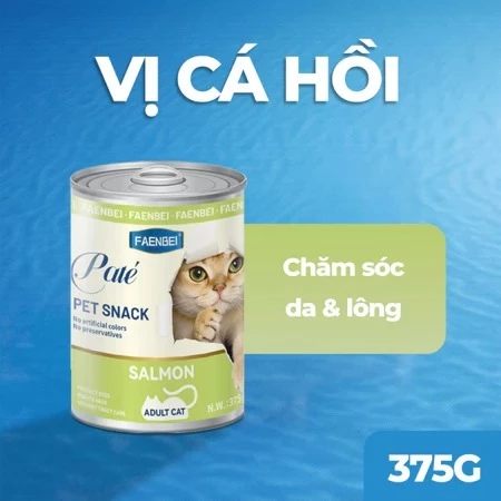 Pate cho mèo từ 3 tháng tuổi FAENBEI- Lon 375G