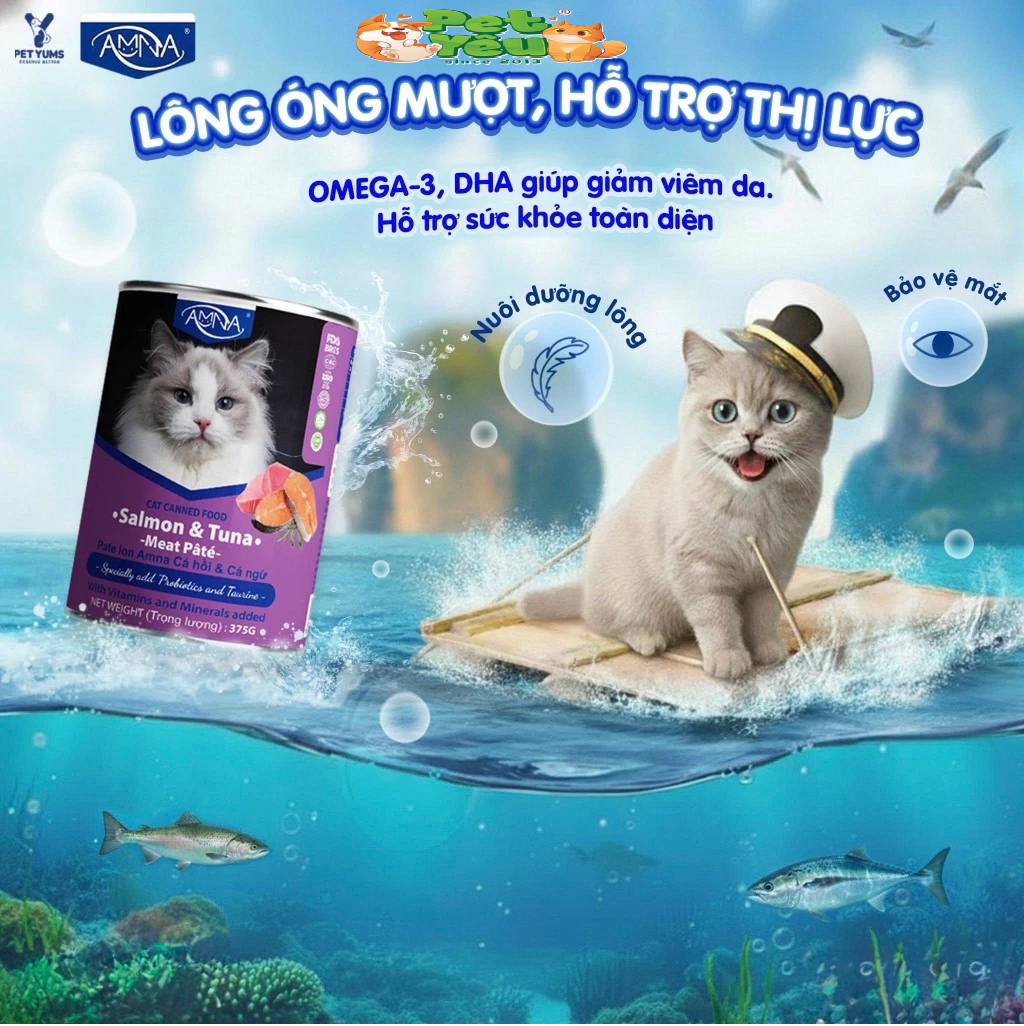 Pate dành cho mèo AMNA- Lon 375G