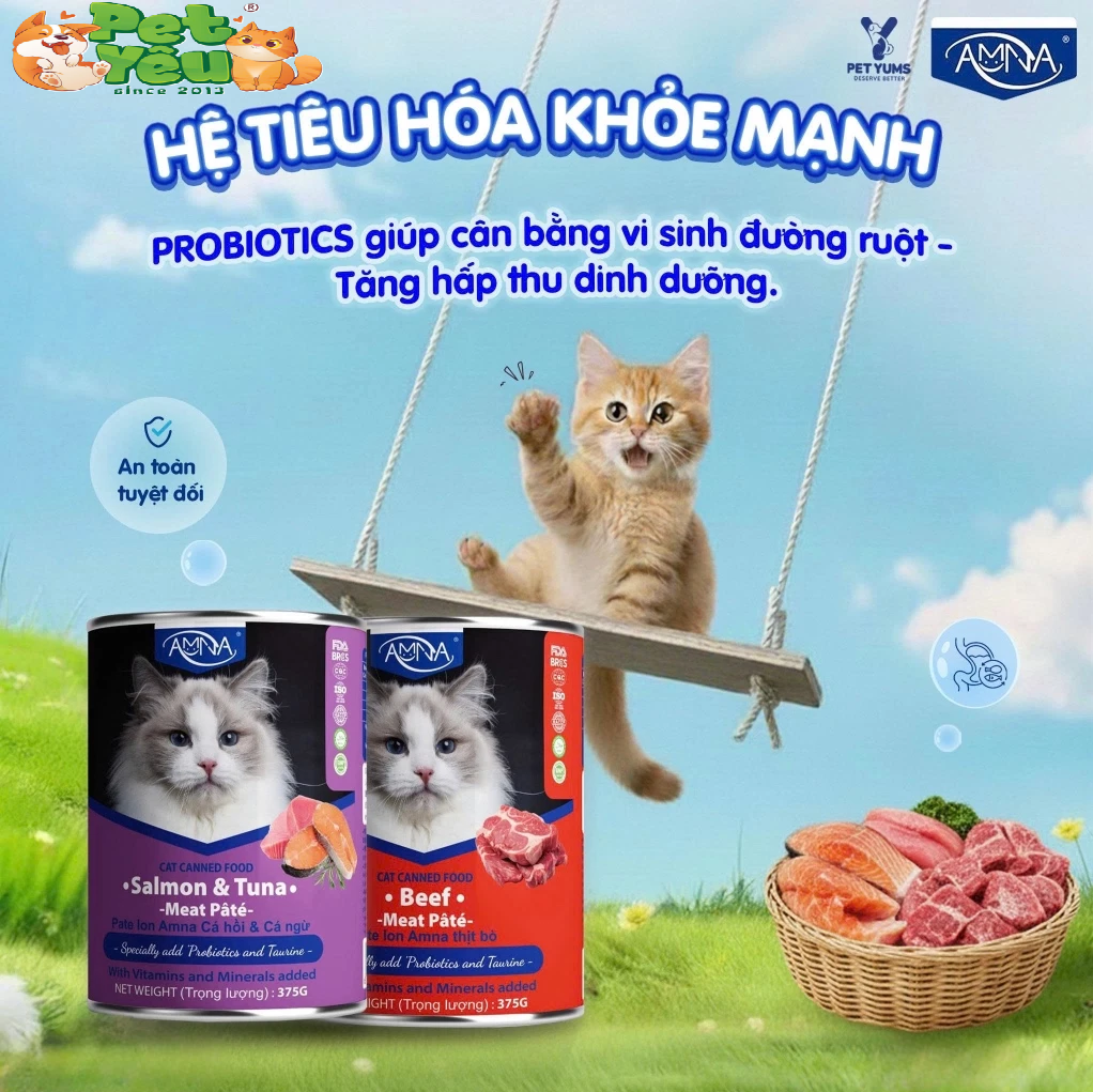 Pate dành cho mèo AMNA- Lon 375G