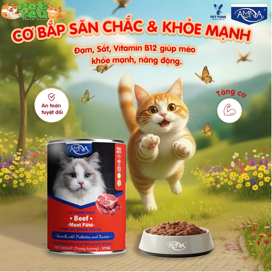 Pate dành cho mèo AMNA- Lon 375G